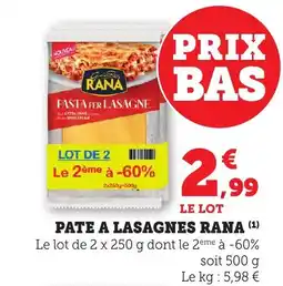 Bi1 RANA Pate a lasagnes offre