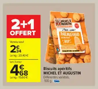 Carrefour Market Biscuits Apéritifs Michel Et Augustin offre