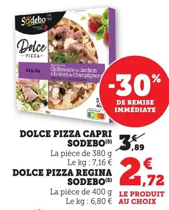 Bi1 SODEBO Dolce pizza capri offre