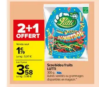 Carrefour Market Scoubidou Fruits Lutti offre