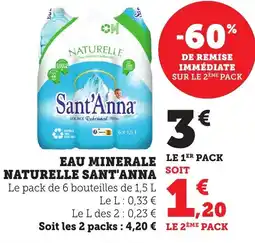 Bi1 SANt'T ANNA Eau minerale naturelle offre