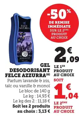 Bi1 FELCE AZZURRA Gel desodorisant produit offre