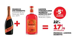 Bi1 Prosecco + liqueur mionetto offre