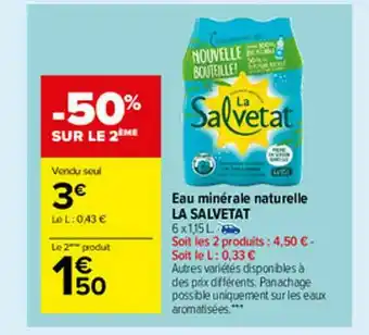 Carrefour Market Eau Minérale Naturelle La Salvetat offre