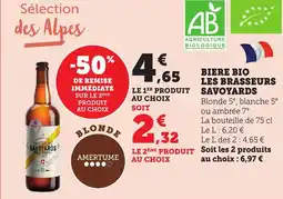 Bi1 Biere bio les brasseurs savoyards offre