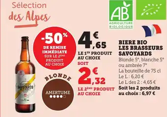 Bi1 Biere bio les brasseurs savoyards offre