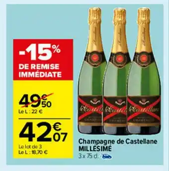 Carrefour Market Champagne De Castellane Millésimé offre