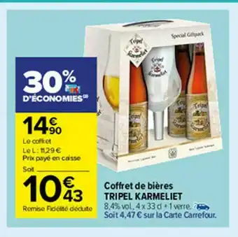 Carrefour Market Coffret De Bières Tripel Karmeliet offre