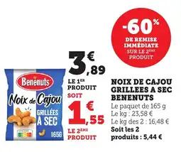 Bi1 BENENUTS  Noix de cajou grillees a sec offre