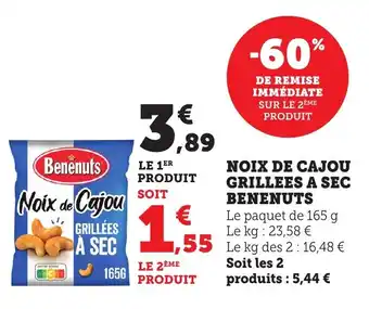 Bi1 BENENUTS  Noix de cajou grillees a sec offre