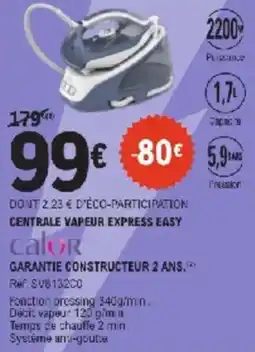 E.Leclerc Centrale vapeur express easy offre