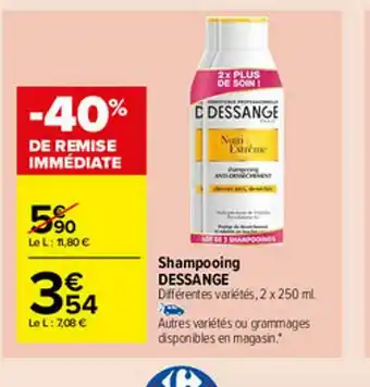 Carrefour Market Shampooing Dessange offre