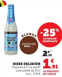 Bi1 Biere delirium offre