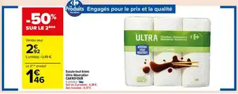 Carrefour Market Essuie-tout Blanc Ultra Absorption Carrefour offre