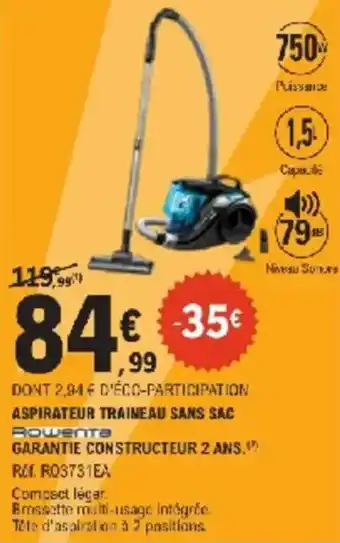 E.Leclerc Aspirateur traineau sans sac offre