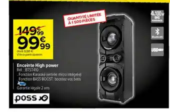 Carrefour Market Enceinte High Power Poss offre
