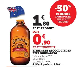 Bi1 BUNDABERG Biere sans alcool ginger beer offre