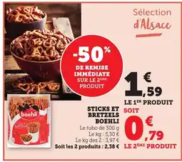 Bi1 BOEHLI Sticks et bretzels offre