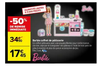 Carrefour Market Barbie Coffret De Pâtisserie offre