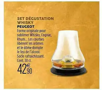 Culinarion Set Dégustation Whisky Peugeot offre