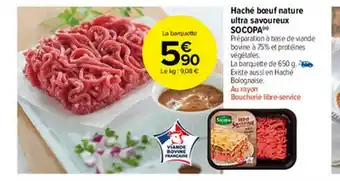 Carrefour Market Haché Bœuf Nature Ultra Savoureux Socopa offre