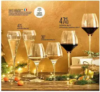 Culinarion La Boîte De 6 Flûtes 20 Cl, La Boîte De 6 Universal Tasting 40 Cl, La Boîte De Pro Tasting 32 Cl offre