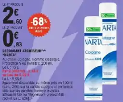 E.Leclerc Deodorant atomiseur narta offre