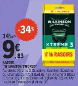 E.Leclerc Rasoir wilkinson sworld offre