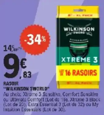 E.Leclerc Rasoir wilkinson sworld offre