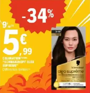 E.Leclerc Coloration schwarzkopf oleo supreme offre