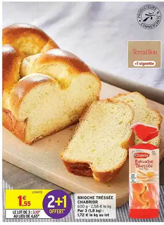 Intermarché Hyper Brioche Tressée Charbrior offre