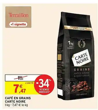 Intermarché Hyper Café En Grains Carte Noire offre