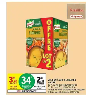 Intermarché Hyper Velouté Aux 9 Légumes Knorr offre