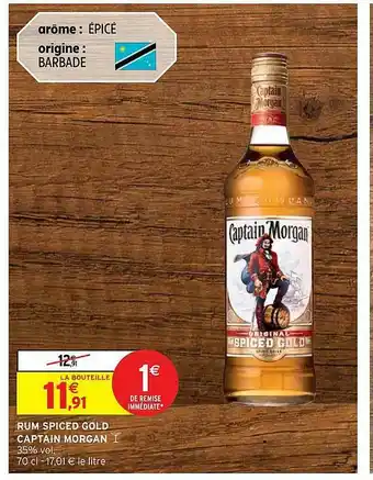 Intermarché Hyper Rum Spiced Gold Captain Morgan offre