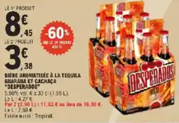 E.Leclerc Bière aromatisée à la tequila guarana et cachaça desperados offre