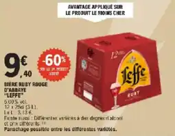 E.Leclerc Bière ruby rouge d'abbaye Leffe offre