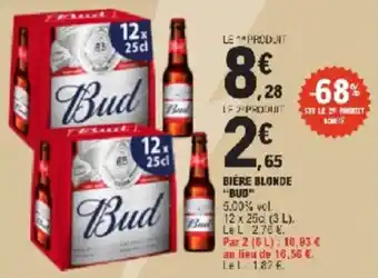 E.Leclerc Bière blonde bud offre