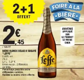 E.Leclerc Bière blonde belge d'abbaye leffe offre