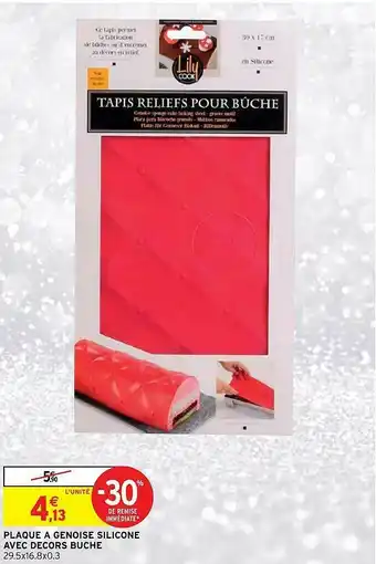 Intermarché Hyper Plaque à Génoise Silicone Avec Décors Bûche offre