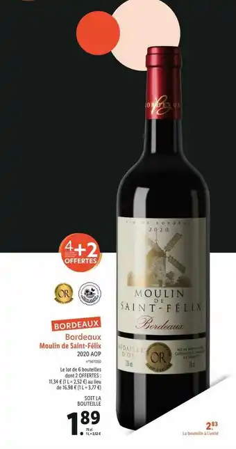 Lidl Bordeaux Moulin De Saint-félix 2020 Aop offre