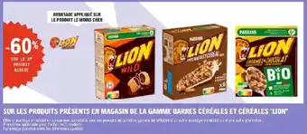 E.Leclerc Sur les produits présents en magasin de la gamme barres céréales et céréales lion offre