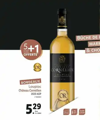 Lidl Loupiac Château Cornélien 2020 Aop offre
