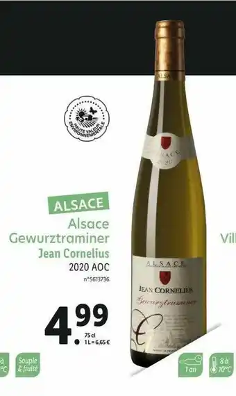Lidl Alsace Gewurztraminer Jean Cornelius 2020 Aoc offre