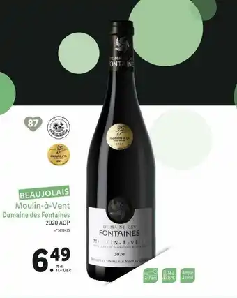 Lidl Moulin-à-vent Domaine Des Fontaines 2020 Aop offre