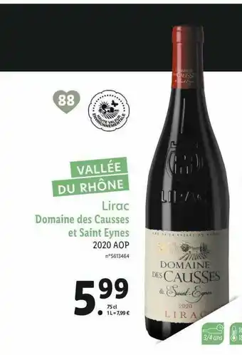 Lidl Lirac Domaine Des Causses Et Saint Eynes 2020 Aop offre