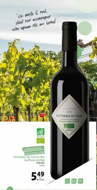 Lidl Languedoc-roussillon Terrasses Du Larzac Bio Les Pierres Du Cilan 2019 offre