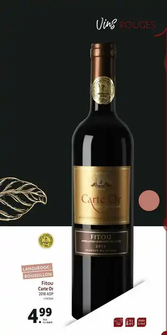 Lidl Fitou Carte Or 2018 Aop offre