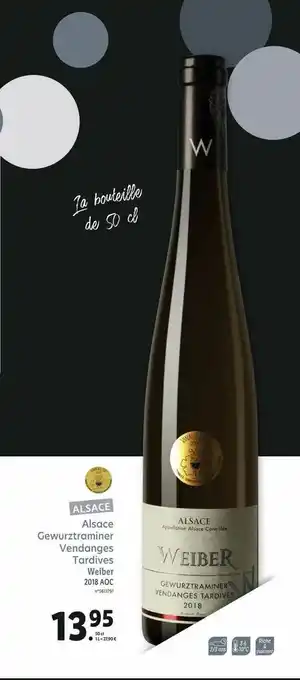 Lidl Alsace Gewurztraminer Vendanges Tardives Weiber 2018 Aoc offre