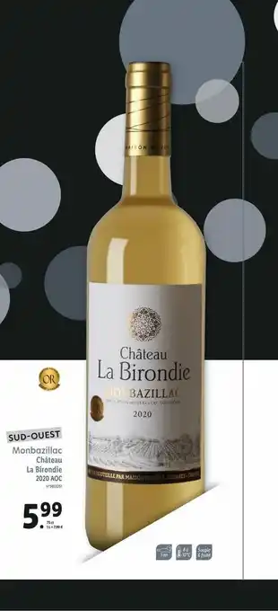 Lidl Monbazillac Château La Birondie 2020 Aoc offre