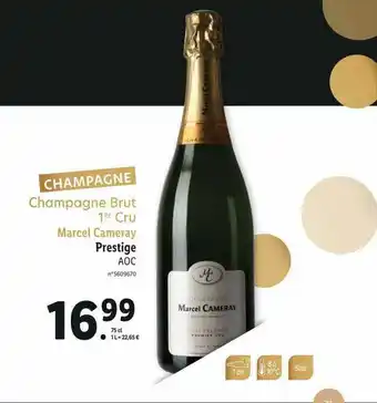 Lidl Champagne Brut 1er Cru Marcel Cameray Prestige Aoc offre